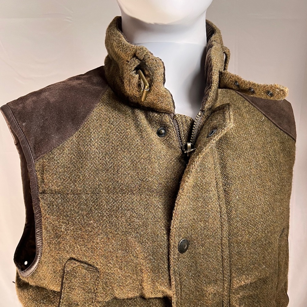 POLO RALPH LAUREN TWEED DOWN VEST (L)